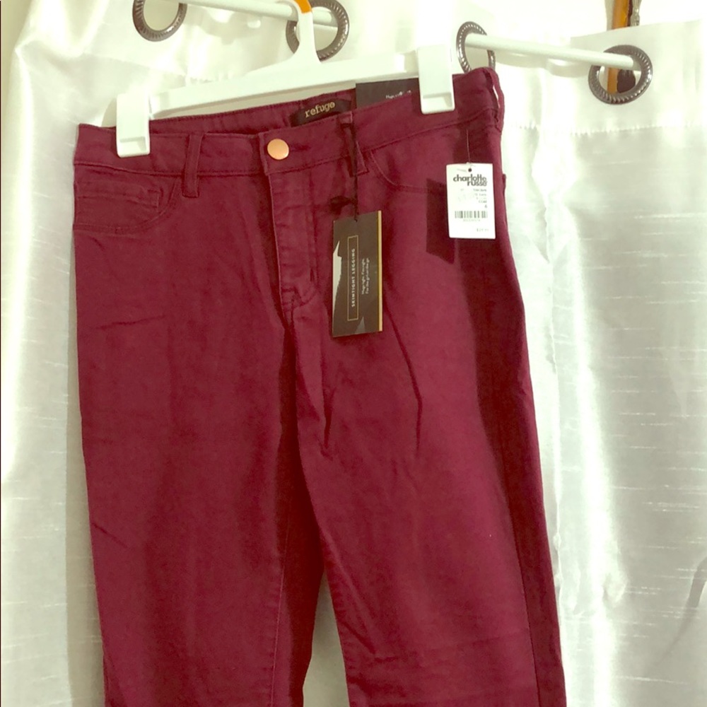 Burgundy jeggings